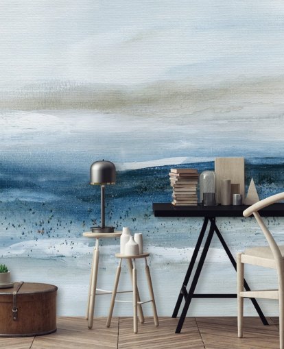 abstrakt strand tapetväggmålning kallad Pebbled Beach av Carol Robinson för sovrum, badrum och hemmakontor abstrakt strand tapetväggmålning kallad Pebbled Beach av Carol Robinson för sovrum, badrum och hemmakontor