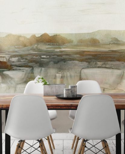 light brown abstract waterfall wallpaper mural called Soft Waterfall by Carol Robinson