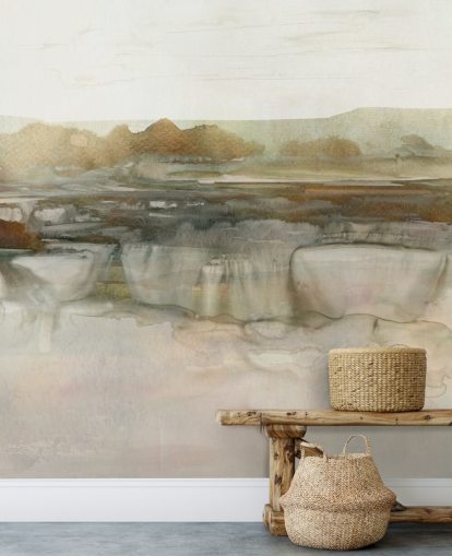 light brown abstract waterfall wallpaper mural called Soft Waterfall by Carol Robinson light brown abstract waterfall wallpaper mural called Soft Waterfall by Carol Robinson