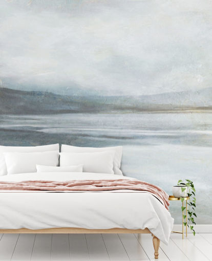 calm abstract ocean wallpaper mural called Soothing Ocean Surf by Carol Robinson for home offices, bathrooms and living rooms