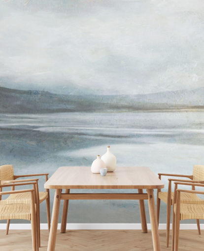 murale di carta da parati astratto calmo sull'oceano chiamato Soothing Ocean Surf di Carol Robinson per casa, uffici, bagni e salotti