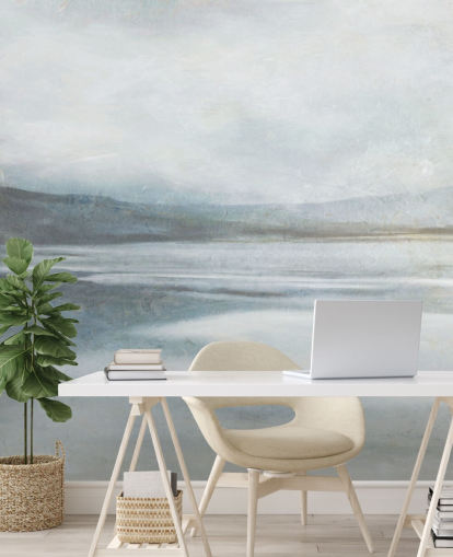 calm abstract ocean wallpaper mural called Soothing Ocean Surf by Carol Robinson for home offices, bathrooms and living rooms