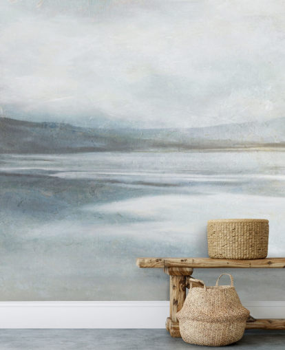 calm abstract ocean wallpaper mural called Soothing Ocean Surf by Carol Robinson for home offices, bathrooms and living rooms