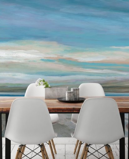 blue ocean wallpaper mural called Vivid Ocean Colours by Carol Robinson for bedrooms and living rooms
