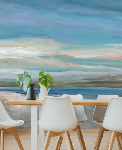 Blaues Ozean-Tapeten-Wandbild namens Vivid Ocean Colours von Carol Robinson für Schlafzimmer und Wohnzimmer