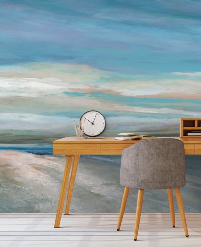 blue ocean wallpaper mural called Vivid Ocean Colors by Carol Robinson for bedrooms and living rooms