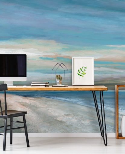 blue ocean wallpaper mural called Vivid Ocean Colours by Carol Robinson for bedrooms and living rooms