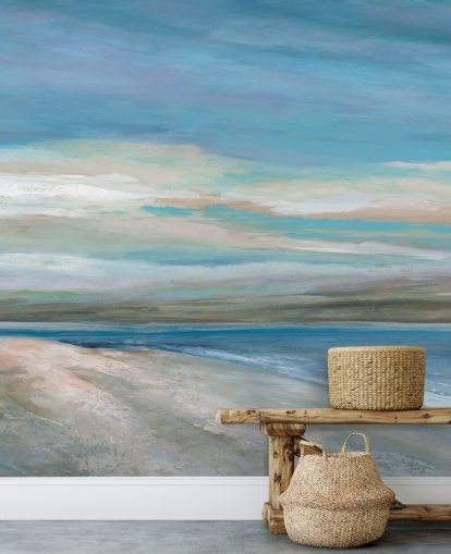 blått hav tapetmaleri kalt Vivid Ocean Colours av Carol Robinson for soverom og stuer blått hav tapetmaleri kalt Vivid Ocean Colours av Carol Robinson for soverom og stuer