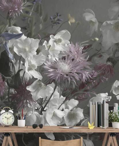 dristig blomstertapet veggmaleri kalt Anemonies av Marina Stupakova for stuer og soverom dristig blomstertapet veggmaleri kalt Anemonies av Marina Stupakova for stuer og soverom