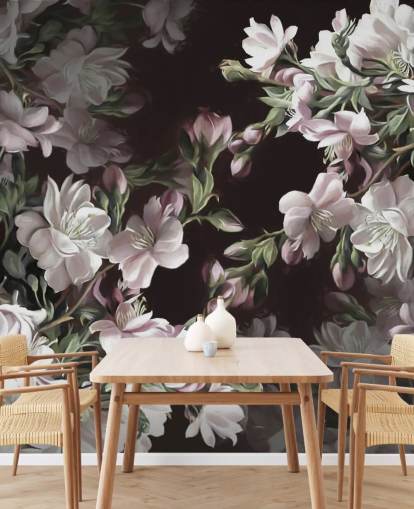 mural de papel de parede de flor de maçã chamado Apple Blossom por Marina Stupakova mural de papel de parede de flor de maçã chamado Apple Blossom por Marina Stupakova