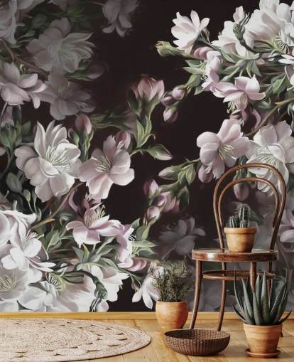 æbleblomst tapetmaleri kaldet Apple Blossom af Marina Stupakova