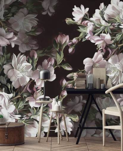 æbleblomst tapetmaleri kaldet Apple Blossom af Marina Stupakova