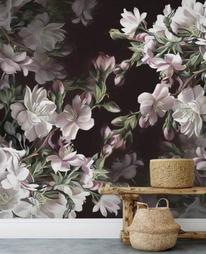 æbleblomst tapetmaleri kaldet Apple Blossom af Marina Stupakova