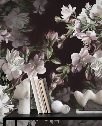 mural de papel pintado de flor de manzana llamado Apple Blossom de Marina Stupakova mural de papel pintado de flor de manzana llamado Apple Blossom de Marina Stupakova