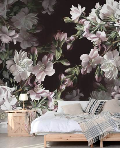 äppelblomma tapetväggmålning som heter Apple Blossom av Marina Stupakova äppelblomma tapetväggmålning som heter Apple Blossom av Marina Stupakova