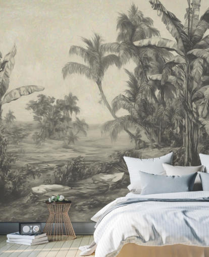 jungel veggmaleri kalt Tropic Life av Marina Stupakova for stuer, spisestuer og soverom jungel veggmaleri kalt Tropic Life av Marina Stupakova for stuer, spisestuer og soverom