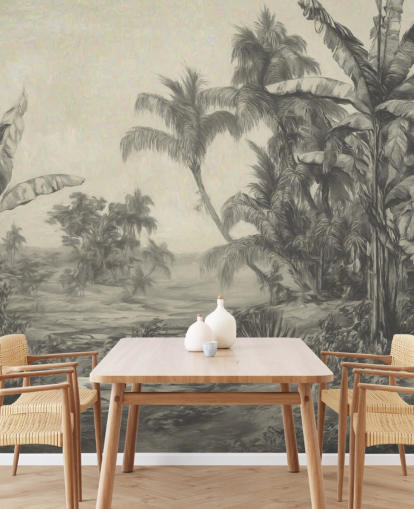 Dschungel-Wandbild namens Tropic Life von Marina Stupakova für Wohn-, Ess- und Schlafzimmer