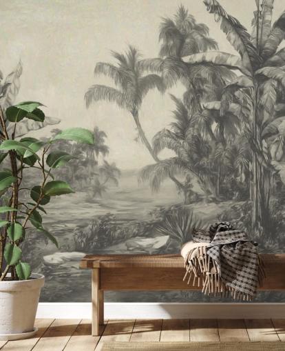 jungle wall mural called Tropic Life by Marina Stupakova for living rooms, dining rooms and bedrooms jungle wall mural called Tropic Life by Marina Stupakova for living rooms, dining rooms and bedrooms