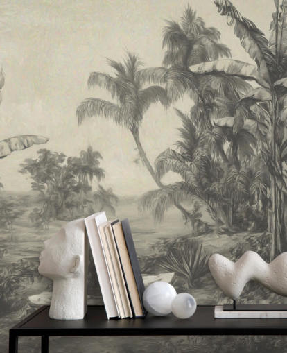 Dschungel-Wandbild namens Tropic Life von Marina Stupakova für Wohn-, Ess- und Schlafzimmer