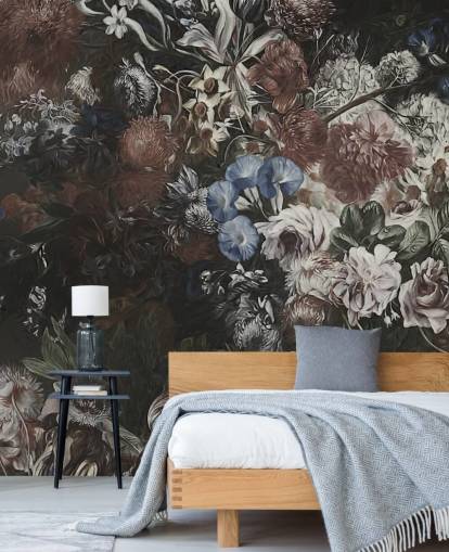 große Blumentapete namens Very Big Bouquet von Marina Stupakova für Schlafzimmer und Lounges