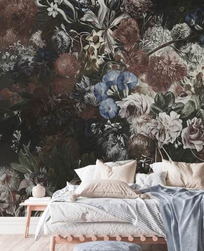 large floral wallpaper mural called Very Big Bouquet by Marina Stupakova for bedrooms and lounges large floral wallpaper mural called Very Big Bouquet by Marina Stupakova for bedrooms and lounges