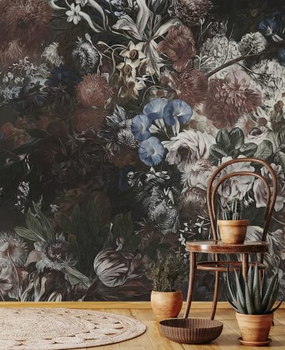 large floral wallpaper mural called Very Big Bouquet by Marina Stupakova for bedrooms and lounges