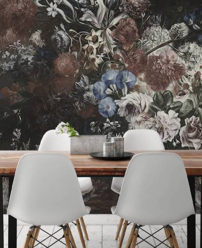 large floral wallpaper mural called Very Big Bouquet by Marina Stupakova for bedrooms and lounges