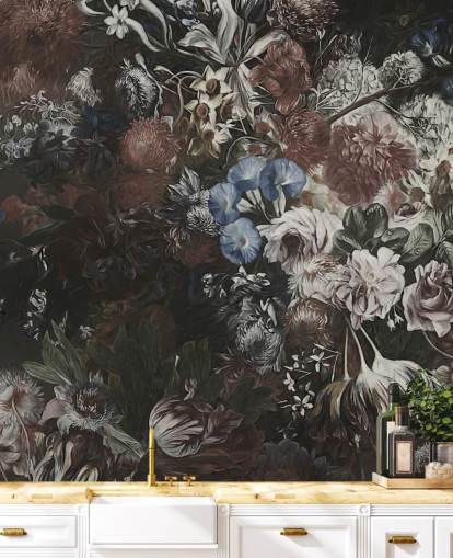 stort blomstertapet vægmaleri kaldet Very Big Bouquet af Marina Stupakova til soveværelser og lounger stort blomstertapet vægmaleri kaldet Very Big Bouquet af Marina Stupakova til soveværelser og lounger