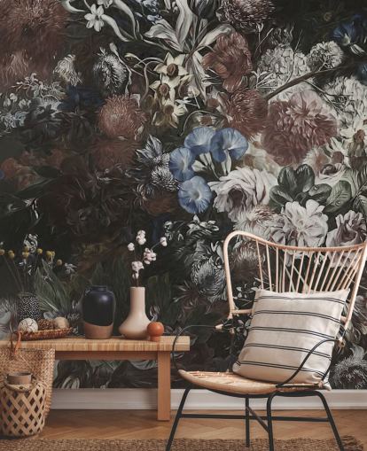 grande mural de papel de parede floral chamado Very Big Bouquet de Marina Stupakova para quartos e salões