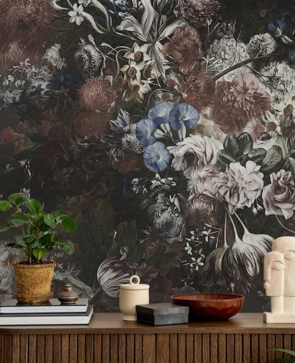 grand papier peint floral appelé Very Big Bouquet de Marina Stupakova pour les chambres et les salons grand papier peint floral appelé Very Big Bouquet de Marina Stupakova pour les chambres et les salons