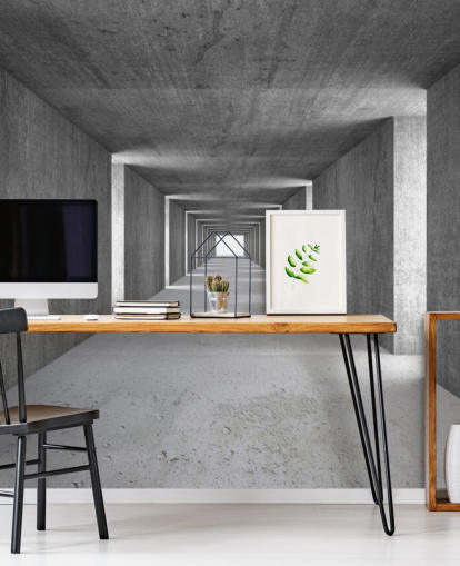 Muurschildering Never Ending Corridor