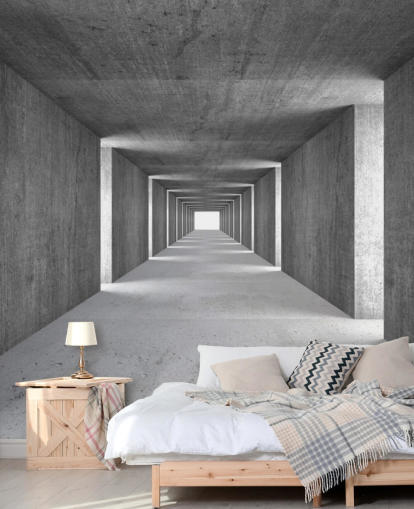 Muurschildering Never Ending Corridor Muurschildering Never Ending Corridor