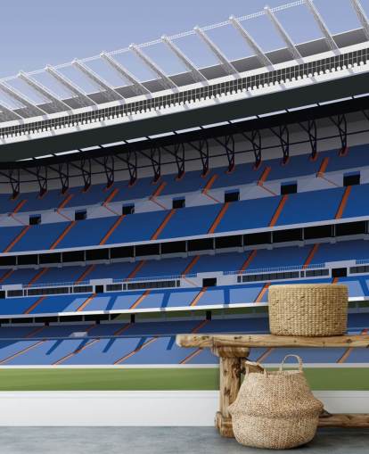 blue and green customisable real madrid wallpaper mural called Santiago Bernabéu Football Stadium by Matthew J I Wood blue and green customisable real madrid wallpaper mural called Santiago Bernabéu Football Stadium by Matthew J I Wood