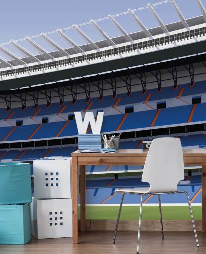 blue and green customisable real madrid wallpaper mural called Santiago Bernabéu Football Stadium by Matthew J I Wood blue and green customisable real madrid wallpaper mural called Santiago Bernabéu Football Stadium by Matthew J I Wood