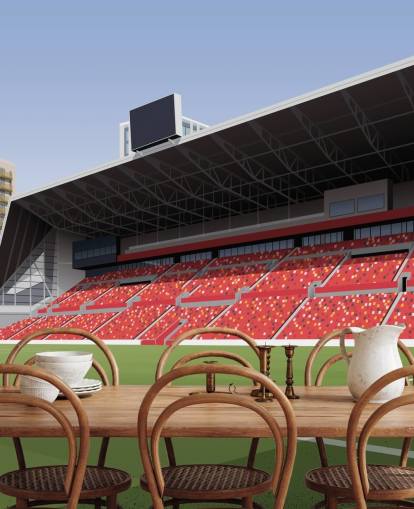 green and red brentford football club wallpaper called Gtech Community Stadium Football Stadium by Matthew J I Wood