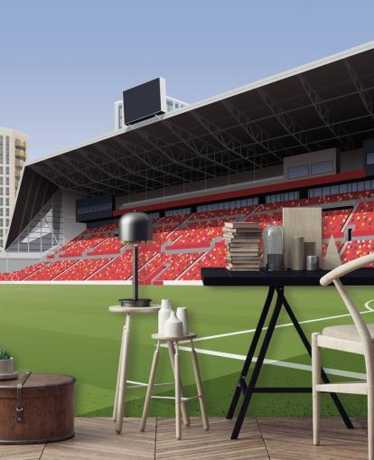 green and red brentford football club wallpaper called Gtech Community Stadium Football Stadium by Matthew J I Wood