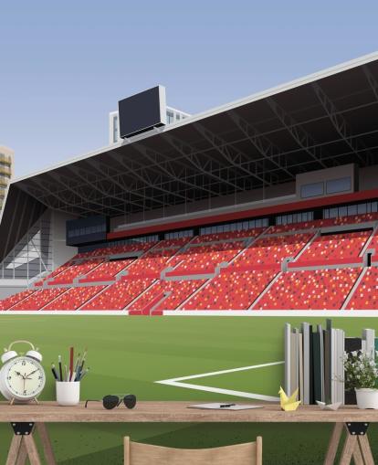 papel pintado verde y rojo del Brentford Football Club llamado Gtech Community Stadium Football Stadium de Matthew J I Wood papel pintado verde y rojo del Brentford Football Club llamado Gtech Community Stadium Football Stadium de Matthew J I Wood