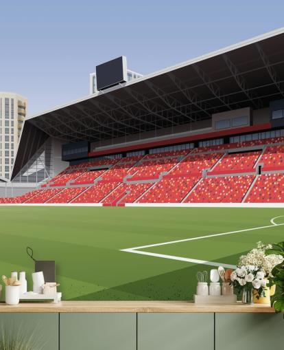 green and red brentford football club wallpaper called Gtech Community Stadium Football Stadium by Matthew J I Wood