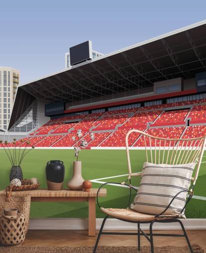 green and red brentford football club wallpaper called Gtech Community Stadium Football Stadium by Matthew J I Wood