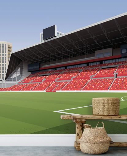green and red brentford football club wallpaper called Gtech Community Stadium Football Stadium by Matthew J I Wood