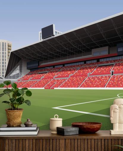 green and red brentford football club wallpaper called Gtech Community Stadium Football Stadium by Matthew J I Wood