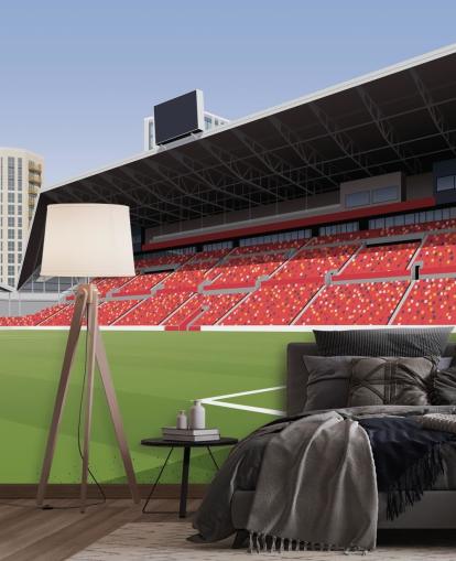 vihreä ja punainen brentford-jalkapalloseuran taustakuva nimeltä Gtech Community Stadium Football Stadium, kirjoittanut Matthew J I Wood vihreä ja punainen brentford-jalkapalloseuran taustakuva nimeltä Gtech Community Stadium Football Stadium, kirjoittanut Matthew J I Wood