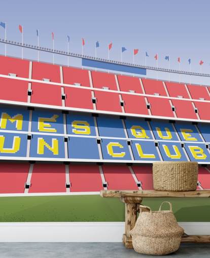 carta da parati murale personalizzabile blu e rossa di Barcellona chiamata Camp Nou Football Stadium di Matthew J I Wood carta da parati murale personalizzabile blu e rossa di Barcellona chiamata Camp Nou Football Stadium di Matthew J I Wood