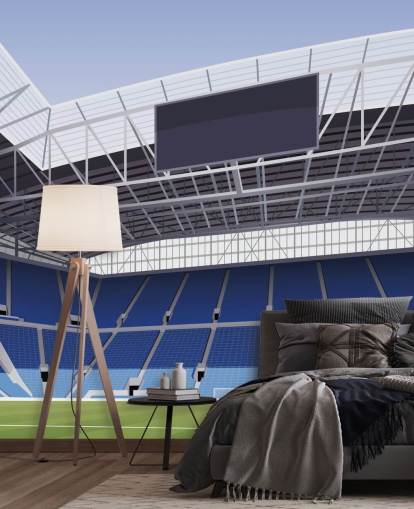 blue and green customisable everton wallpaper mural called Everton Stadium Football Stadium by Matthew J I Wood