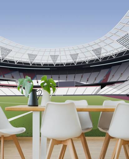 papier peint mural personnalisable vert et blanc de West Ham United appelé London Stadium Football Stadium par Matthew J I Wood pour les chambres et les bureaux à domicile