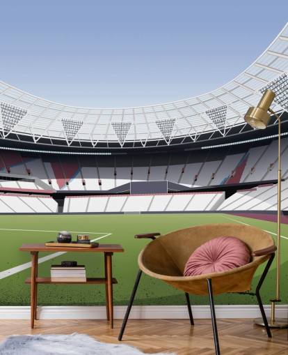 grön och vit anpassningsbar West Ham United tapetväggmålning som heter London Stadium Football Stadium av Matthew J I Wood för sovrum och hemmakontor grön och vit anpassningsbar West Ham United tapetväggmålning som heter London Stadium Football Stadium av Matthew J I Wood för sovrum och hemmakontor