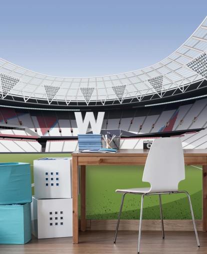 mural de papel de parede personalizável verde e branco do West Ham United chamado London Stadium Football Stadium de Matthew J I Wood para quartos e escritórios domésticos mural de papel de parede personalizável verde e branco do West Ham United chamado London Stadium Football Stadium de Matthew J I Wood para quartos e escritórios domésticos