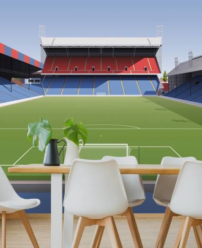 mural de papel pintado de palacio de cristal rojo, azul y verde llamado Selhurst Park Football Stadium para dormitorios de niños, cuevas de hombres y oficinas en casa mural de papel pintado de palacio de cristal rojo, azul y verde llamado Selhurst Park Football Stadium para dormitorios de niños, cuevas de hombres y oficinas en casa