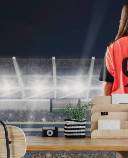 murale da parete con calcio chiamato Number 9 per camerette per bambini e club sportivi murale da parete con calcio chiamato Number 9 per camerette per bambini e club sportivi