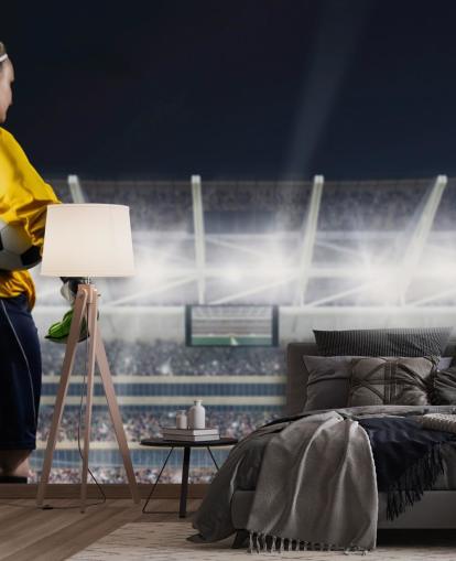 murale da parete con calcio chiamato Goalkeeper per camere da letto, club sportivi e scuole